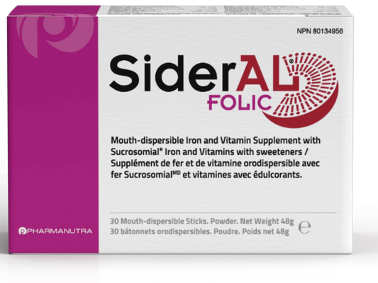 Value Pack - SiderAL® FOLIC - 3 Full packs of 30 sachets- (3 full boxes)- 5% discount - free shipping