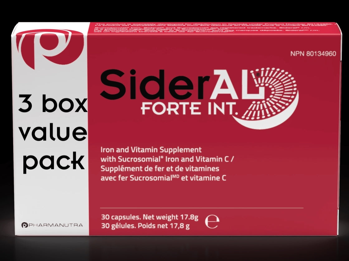 Value Pack - SiderAL® FORTE INT. 3- Full packs of 30 capsules (3 full boxes)- 5% discount - free shipping